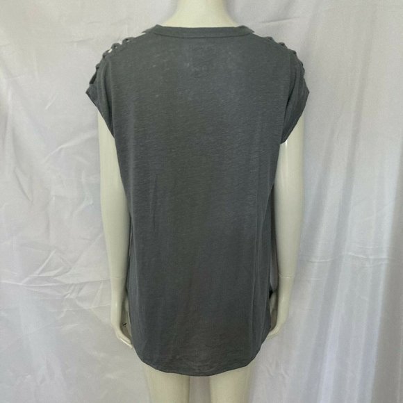 🦋 Chaser Womens Ribbed Med Shoulder cutout Gray - Picture 5 of 8